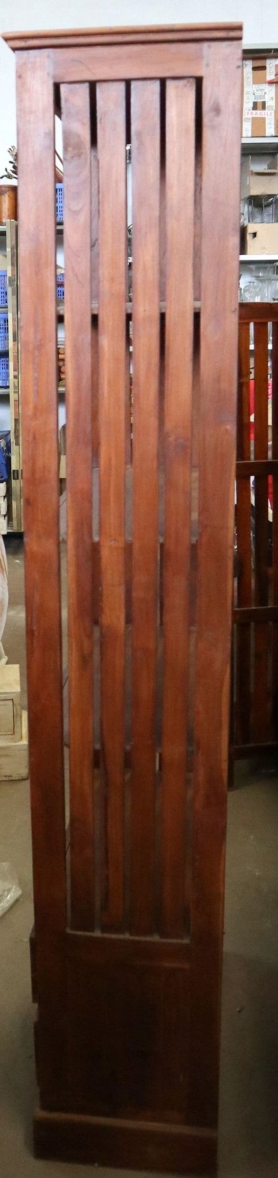 Libreria in Legno di Teak Massello con 2 Cassetti  – 65x32x180 cm - 8