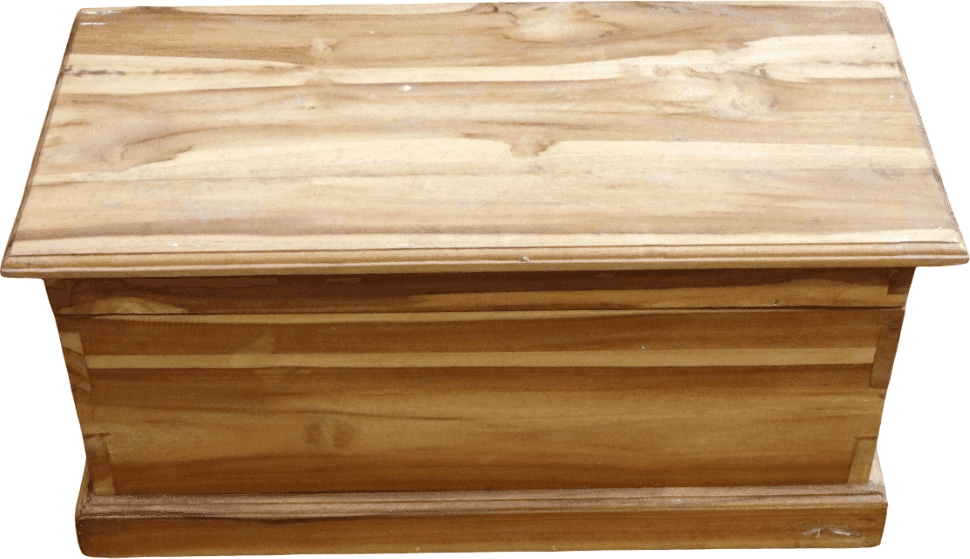 Baule Cassapanca in Legno di Teak Massello –  Contenitore Artigianale Indonesiano 60x30x30 cm - 2