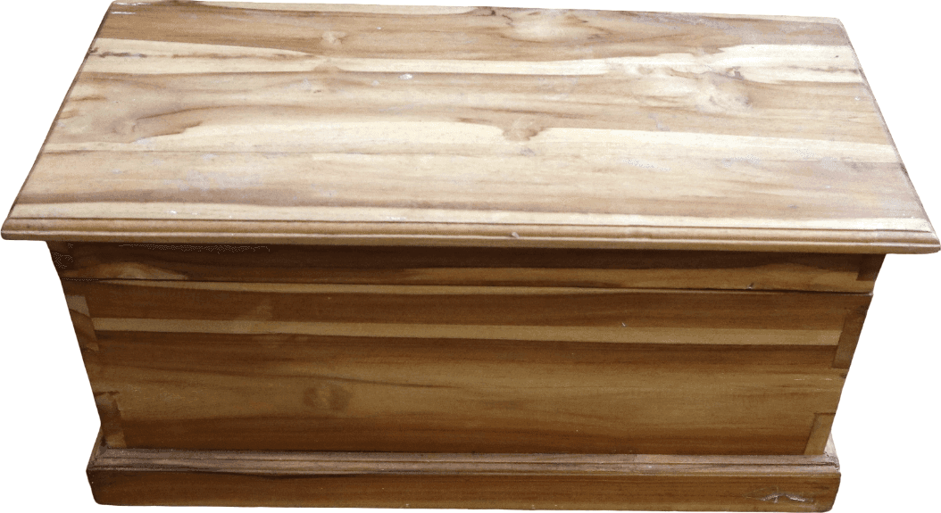 Baule Cassapanca in Legno di Teak Massello –  Contenitore Artigianale Indonesiano 60x30x30 cm - 3