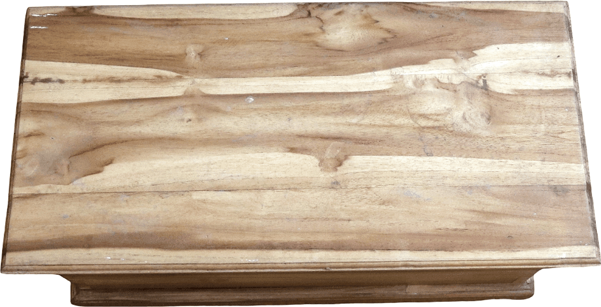 Baule Cassapanca in Legno di Teak Massello –  Contenitore Artigianale Indonesiano 60x30x30 cm - 4