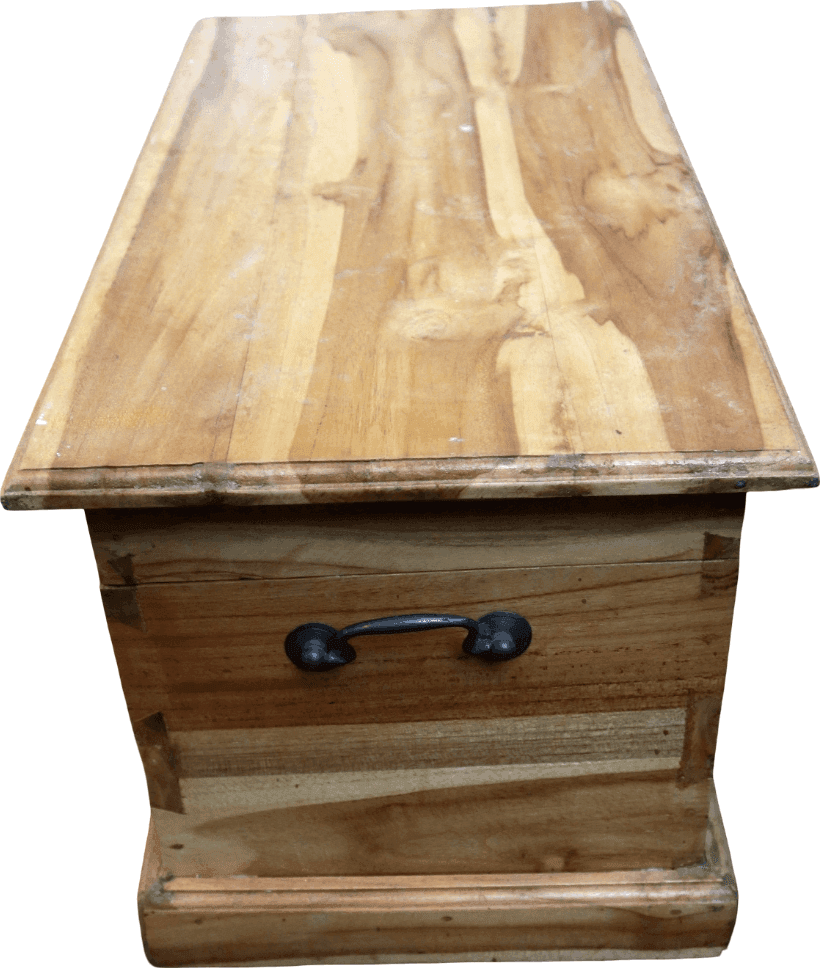 Baule Cassapanca in Legno di Teak Massello –  Contenitore Artigianale Indonesiano 60x30x30 cm - 5