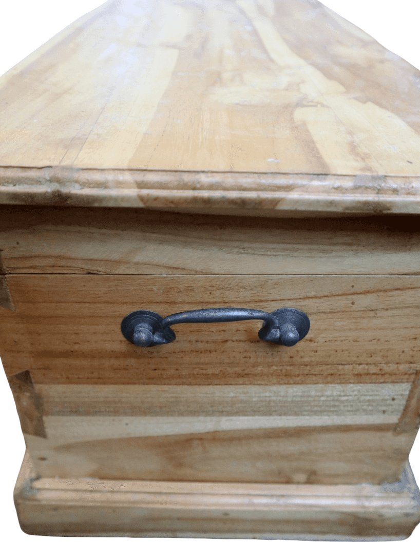Baule Cassapanca in Legno di Teak Massello –  Contenitore Artigianale Indonesiano 60x30x30 cm - 6