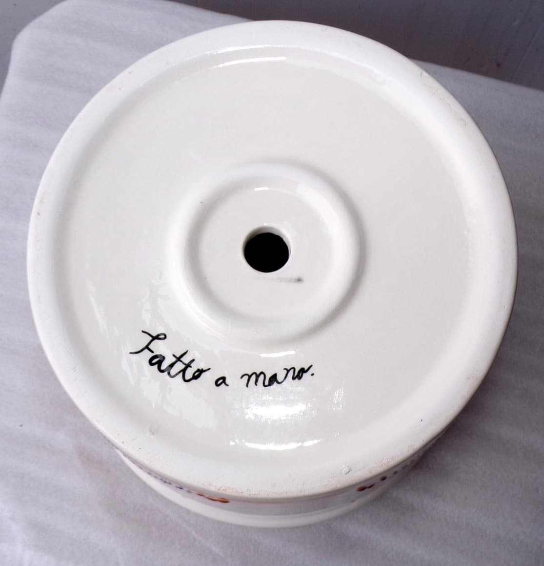 Vaso in ceramica Messicana realizzata e dipinto a mano cm 32x31 marrone - 7