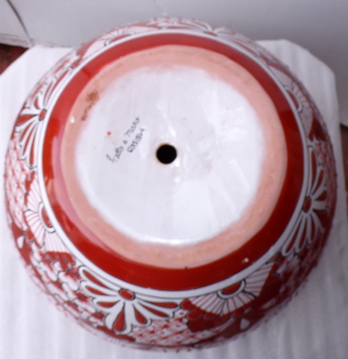 Vaso in ceramica Messicana realizzata e dipinto a mano cm 48x35 floreale 3 - 6