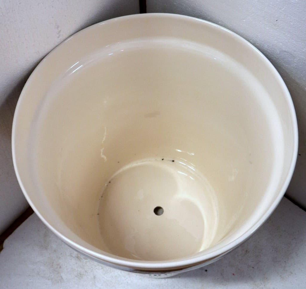 Vaso in ceramica Messicana realizzata e dipinto a mano cm 41x38 blu - 3