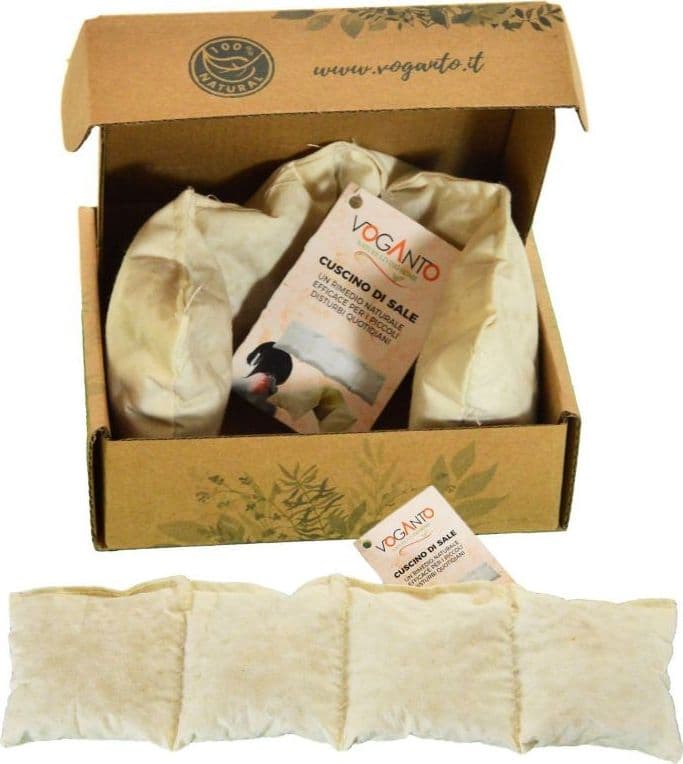 Cuscino di sale  benefico  con sale rosa  dell'Himalaya cura cervicale - 4
