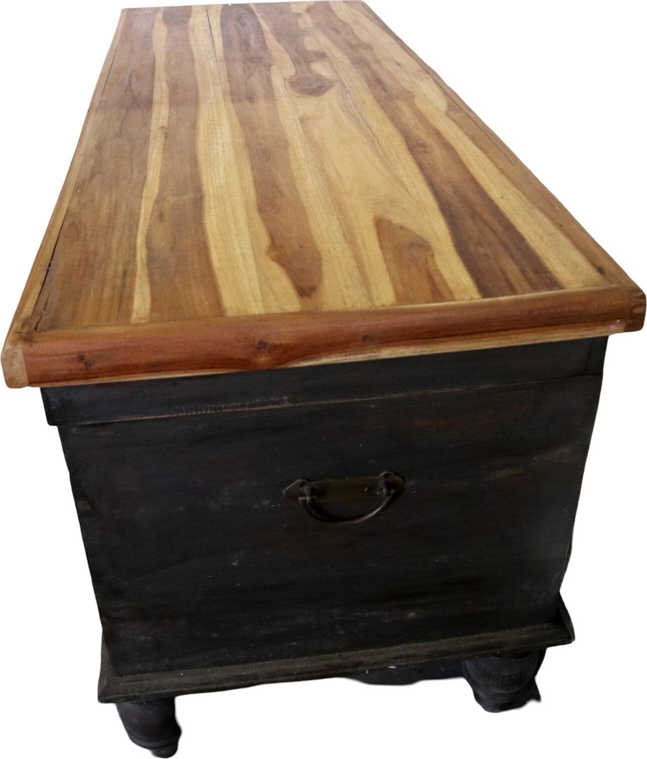 Cassapanca in legno di Teak intarsiato tipo Mala cm 120x50x60 capiente - 9