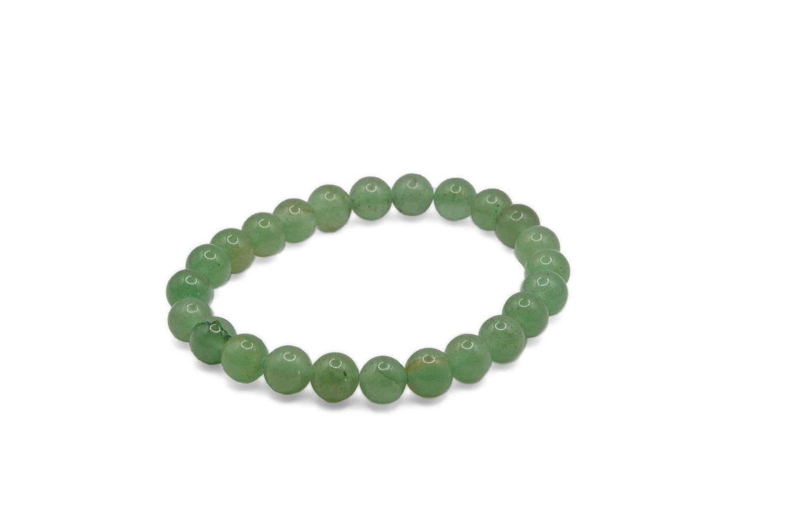 Bracciale energetico VOGANTO in pietra vera in Avventurina Verde mm 8 braccialetto perle - 3