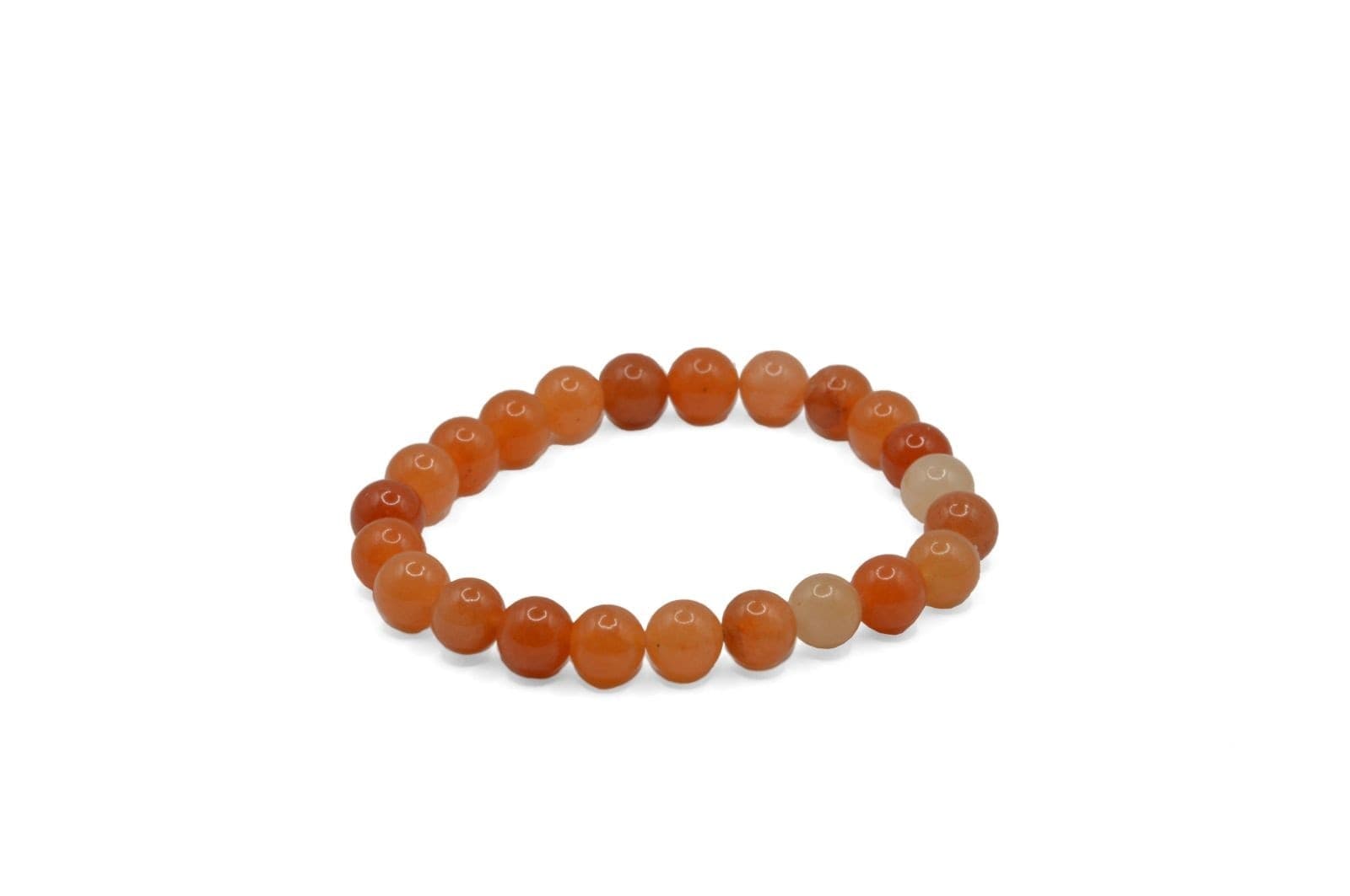 Bracciale energetico VOGANTO in pietra vera di AVVENTURINA ROSSA mm 8 braccialetto perle - 3
