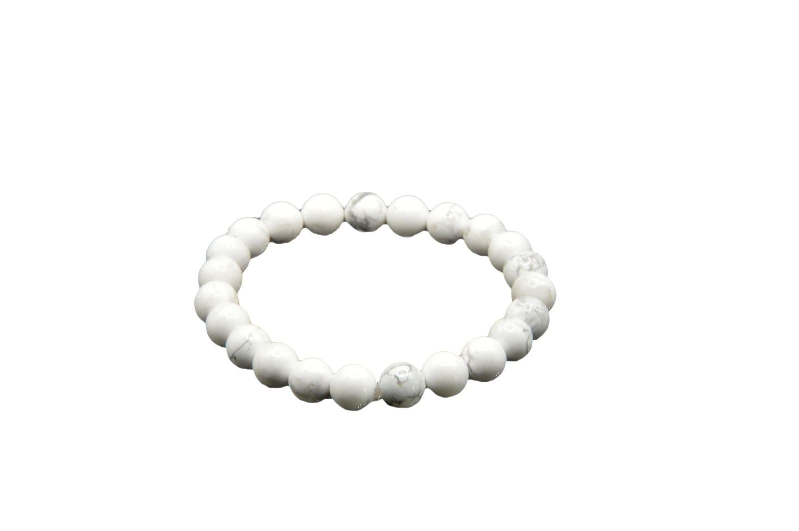 Bracciale energetico VOGANTO in pietra vera IN MAGNESITE mm 8 braccialetto perle - 4