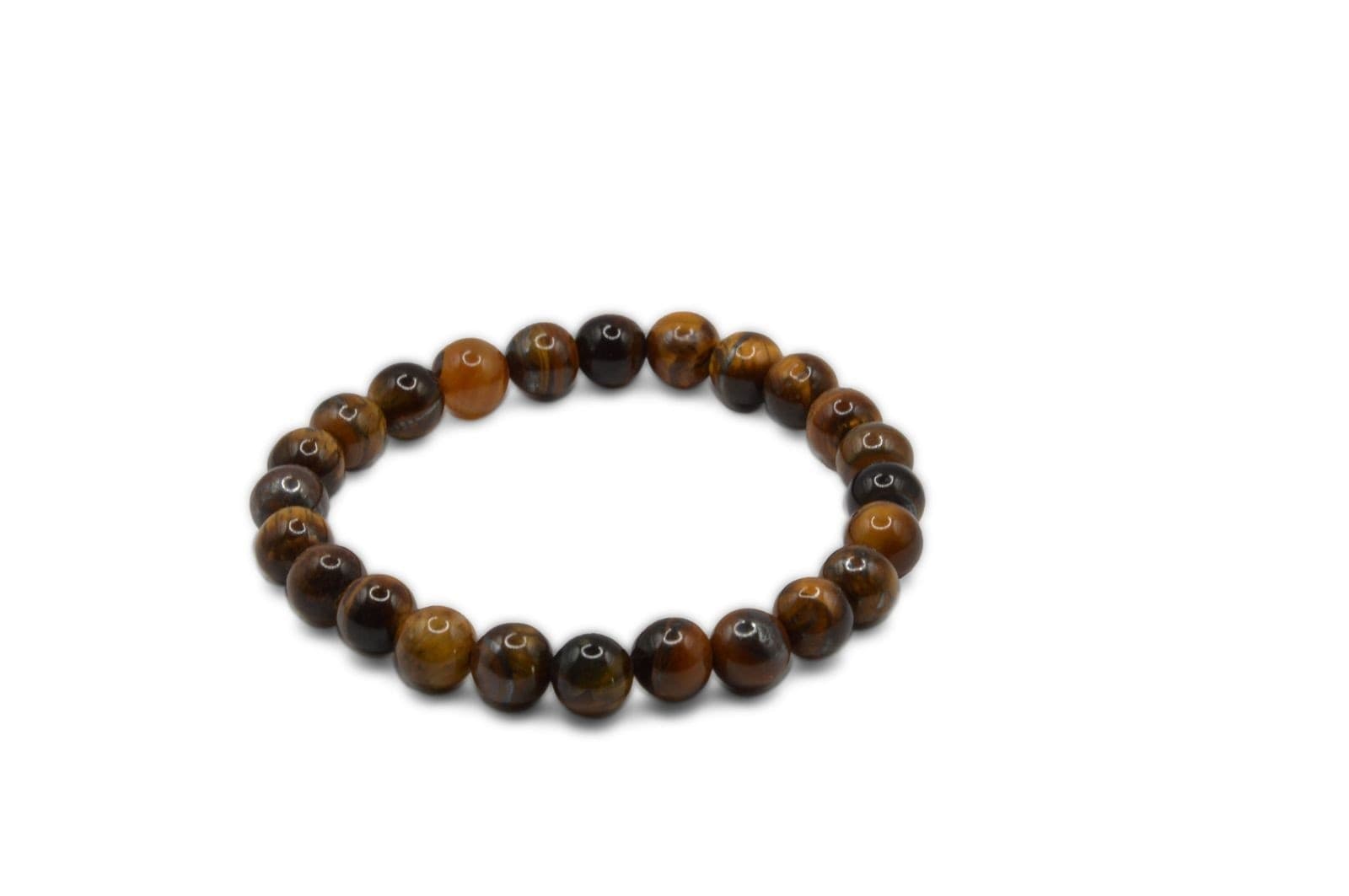 Bracciale energetico VOGANTO in pietra in vero Occhio di tigre mm 8 braccialetto perle - 4