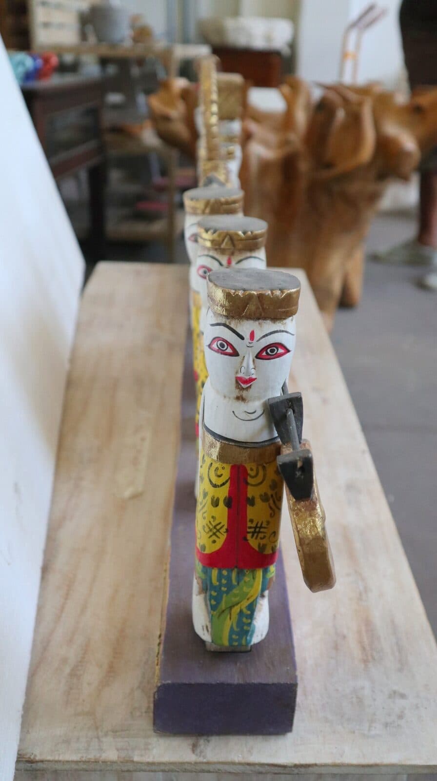 Scultura in Legno - Cerimonia Balinese Smontabile (Artigianato Etico da 100x9x40h cm - 5
