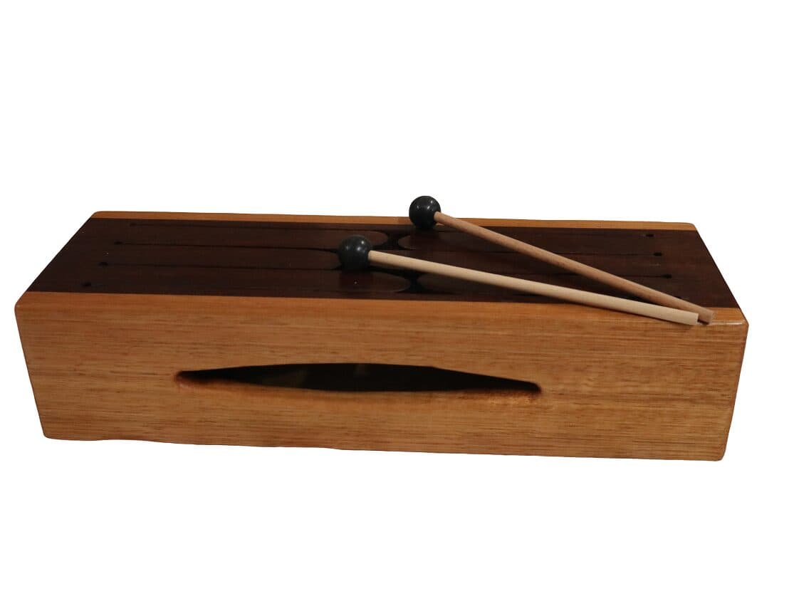 Tongue Drum in Legno Australiano cm 48 × 16 × 12h – Strumento Musicale Artigianale Made in Italy - 2