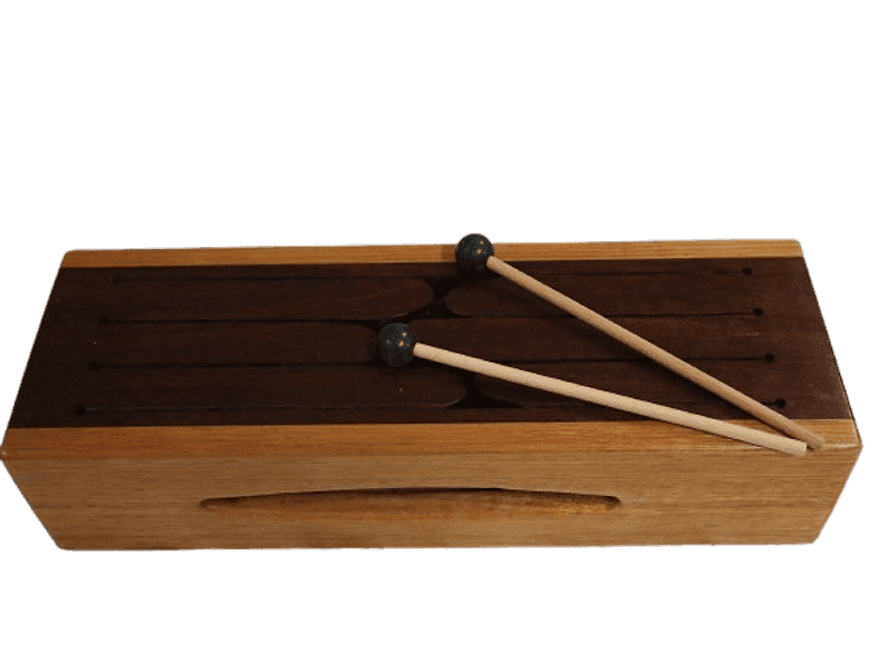 Tongue Drum in Legno Australiano cm 48 × 16 × 12h – Strumento Musicale Artigianale Made in Italy - 3