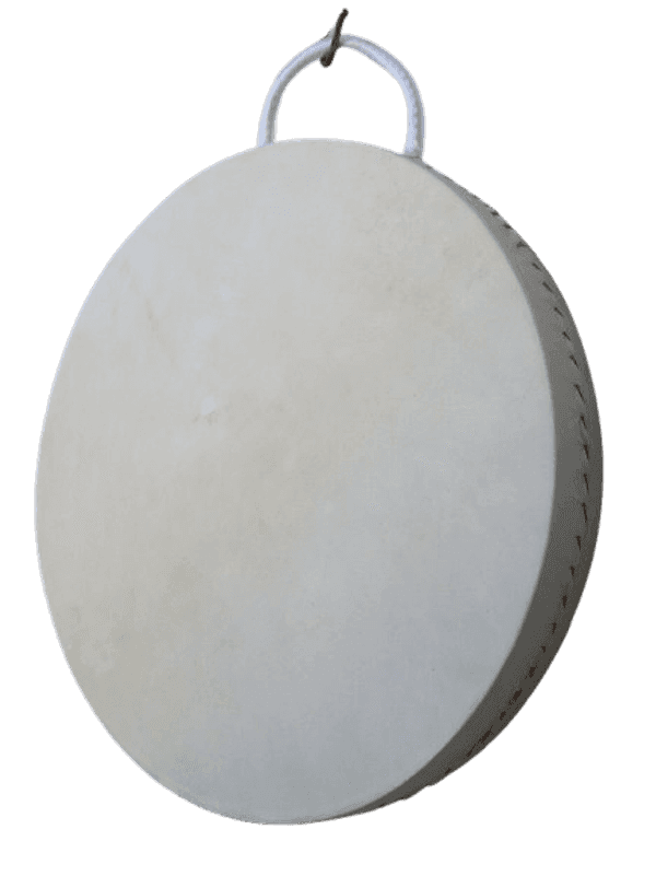 Tamburo Oceanico in Pelle Ø30 cm Realizzato a Mano in Indonesia – Strumento Etnico per Meditazione, Yoga e Arredo Es - 8