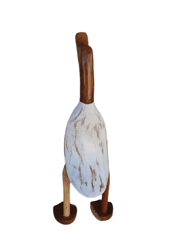 🦆 Oca Decorativa in Legno – Artigianato Rustico Simpatico h 40 cm - 4