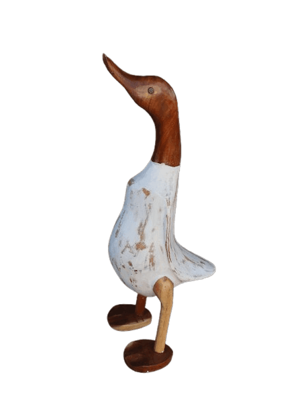 🦆 Oca Decorativa in Legno – Artigianato Rustico Simpatico h 40 cm - 5