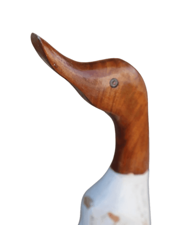 🦆 Oca Decorativa in Legno – Artigianato Rustico Simpatico h 40 cm - 6