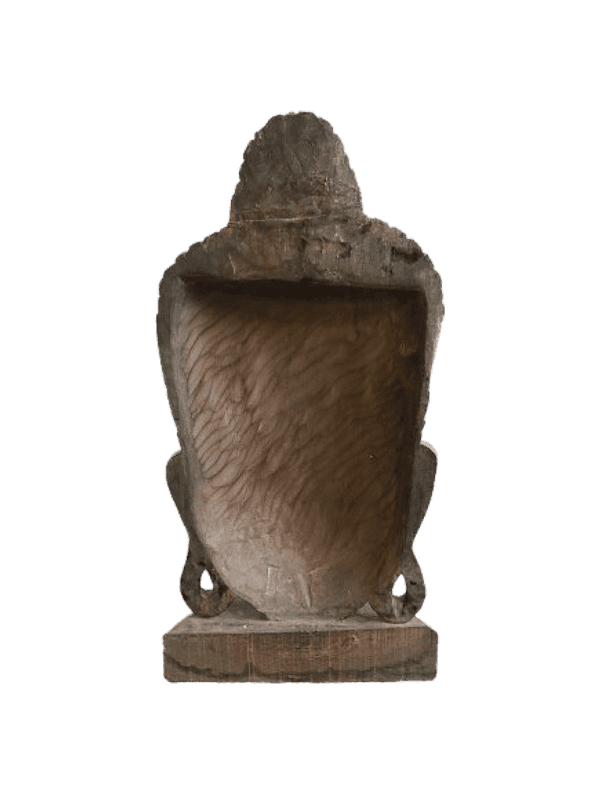 Testa di Buddha in legno scolpito a mano 83 cm – Arte etnica - 6