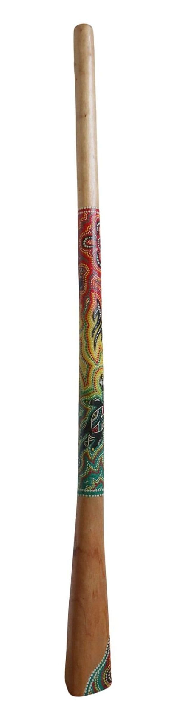Didgeridoo in legno decorato con tecnica aborigena – cm 150 – Fatto a mano in Indonesia - 3
