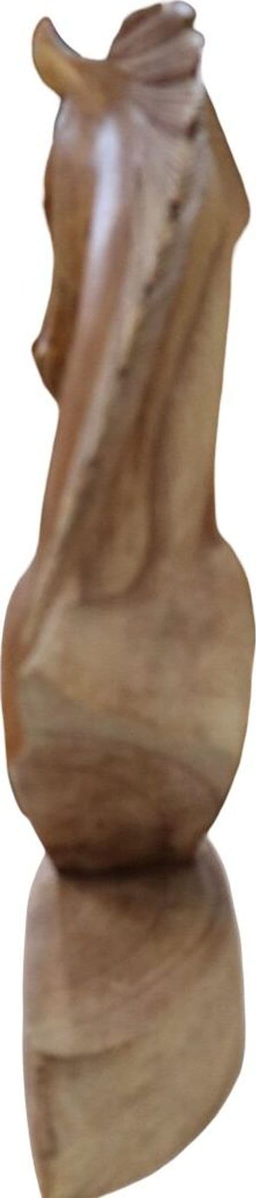 Scultura testa di cavallo in legno di teak | Fatto a mano in Indonesia | Statuetta decorativa artigianale - 6