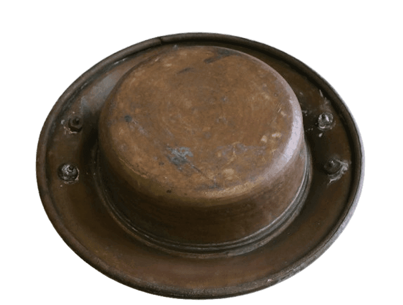 Antico catino toscano in rame inizio ‘900 Ø48 cm – Arredo rustico vintage - 7