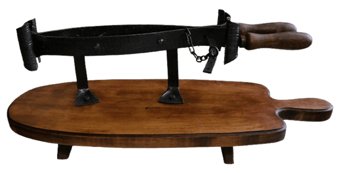Tagliaprosciutto in Ferro Battuto con Base in Legno 69 cm – Arredo rustico vintage - 5