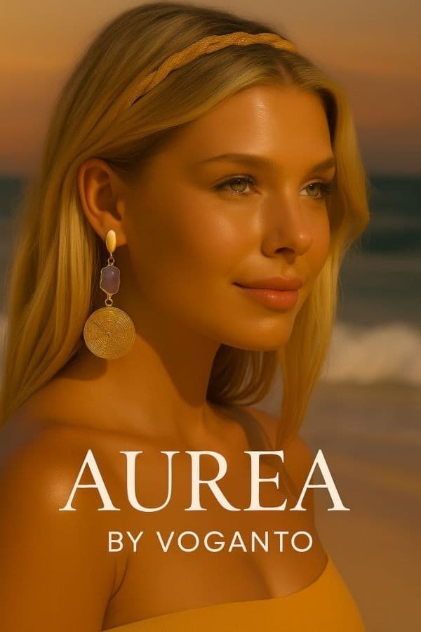 Aurea Tondi – Orecchini in Oro Vegetale (Capim Dourado) e Ametista Voganto - 2