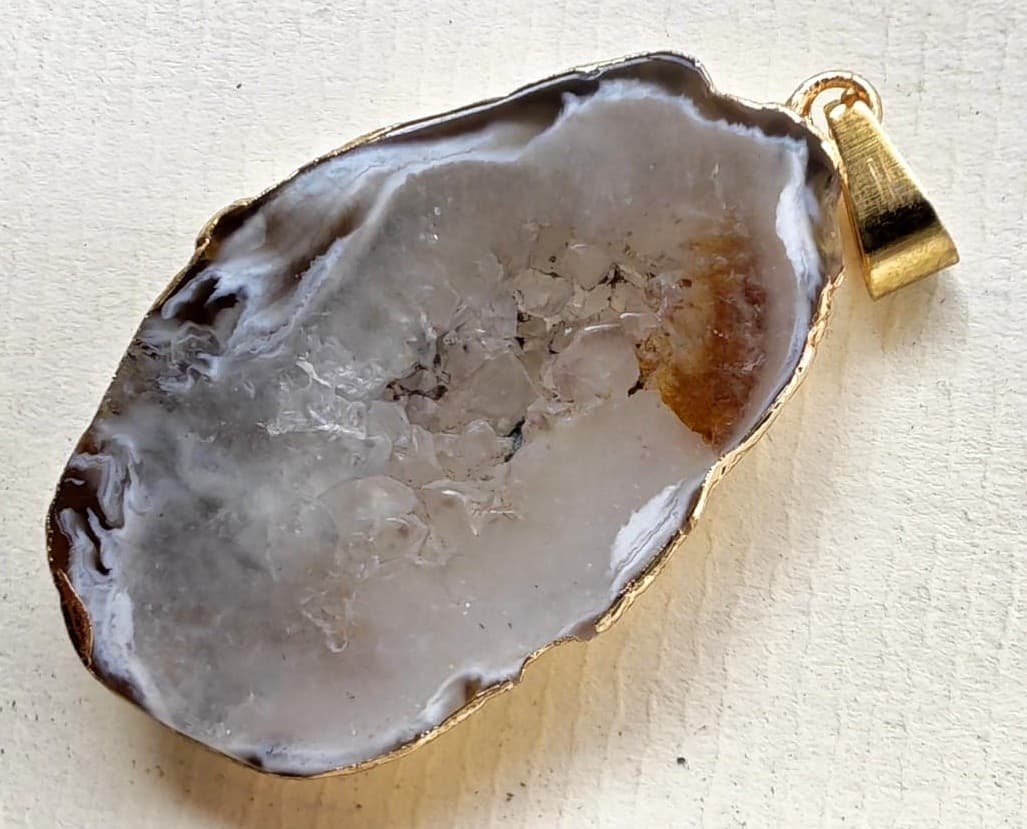 Ciondolo in Agata Grezza Irregolare – Gioiello Naturale Fatto a Mano con Scatola - 3