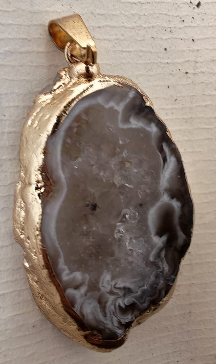 Ciondolo in Agata Grezza Irregolare – Gioiello Naturale Fatto a Mano con Scatola - 5