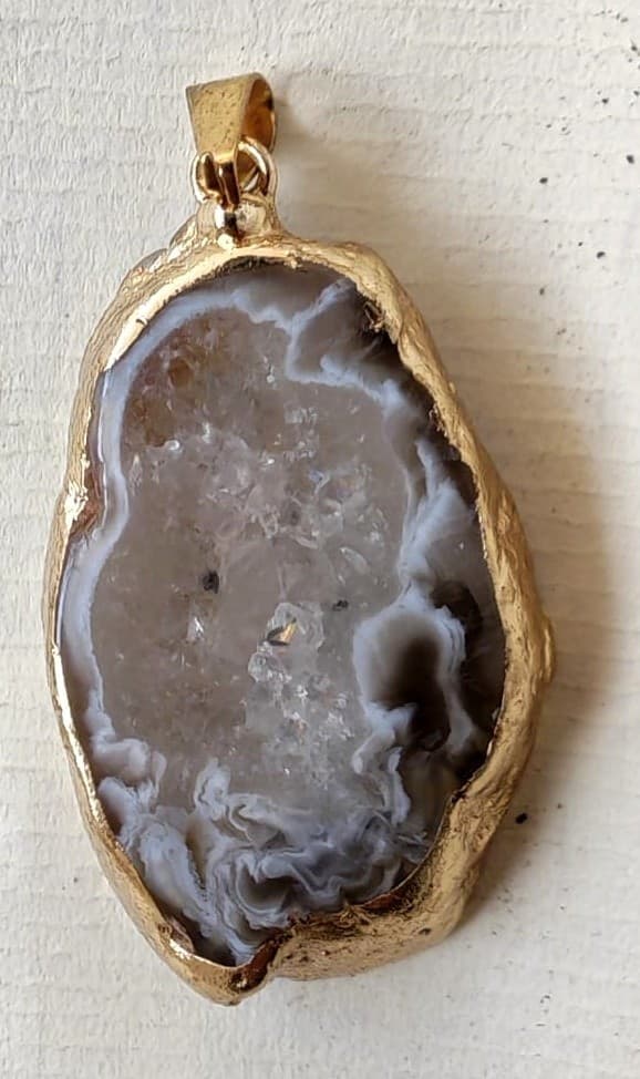 Ciondolo in Agata Grezza Irregolare – Gioiello Naturale Fatto a Mano con Scatola - 6