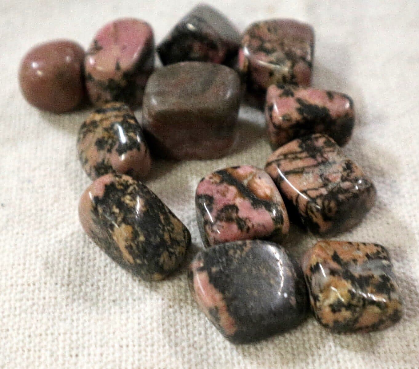Rodonite Burattata Naturale – Stock 12 Pietre 0,5–2 cm | Cristalloterapia & Benessere Emotivo - 2