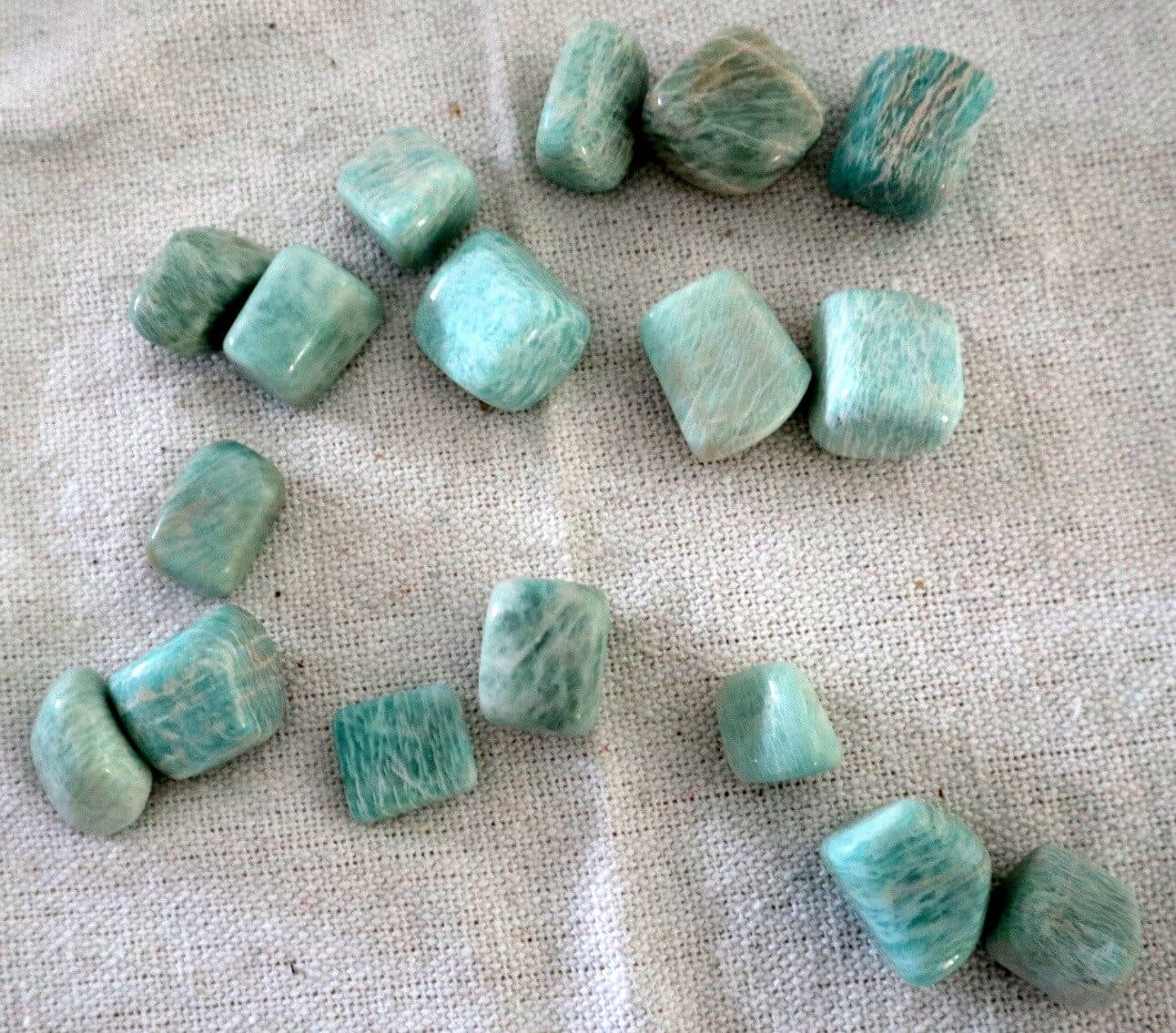 Stock 16 Pietre di Amazzonite – 2 Sacchetti da 8 Cristalli Naturali 0,5–3 cm - 5