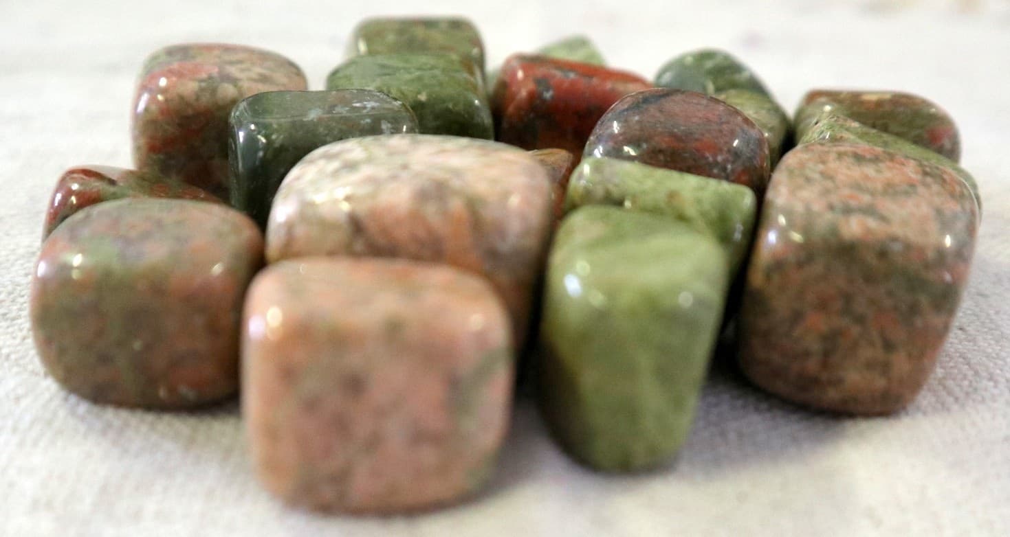 Stock Pietre di Unakite Naturale – 18 Pietre Levigate (3 Sacchetti da 6) cristallo terapia - 5
