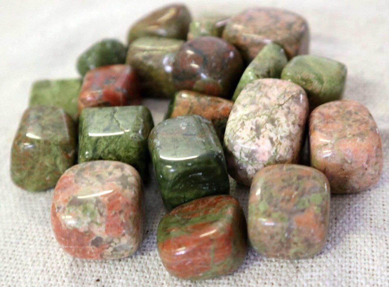 Stock Pietre di Unakite Naturale – 18 Pietre Levigate (3 Sacchetti da 6) cristallo terapia - 6