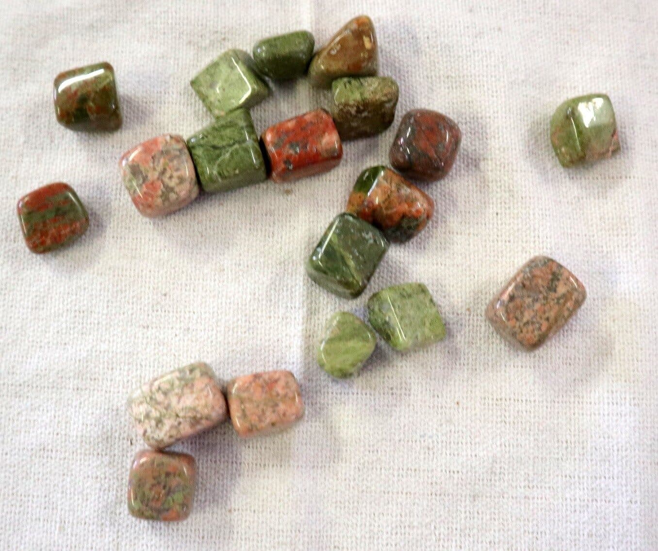 Stock Pietre di Unakite Naturale – 18 Pietre Levigate (3 Sacchetti da 6) cristallo terapia - 7
