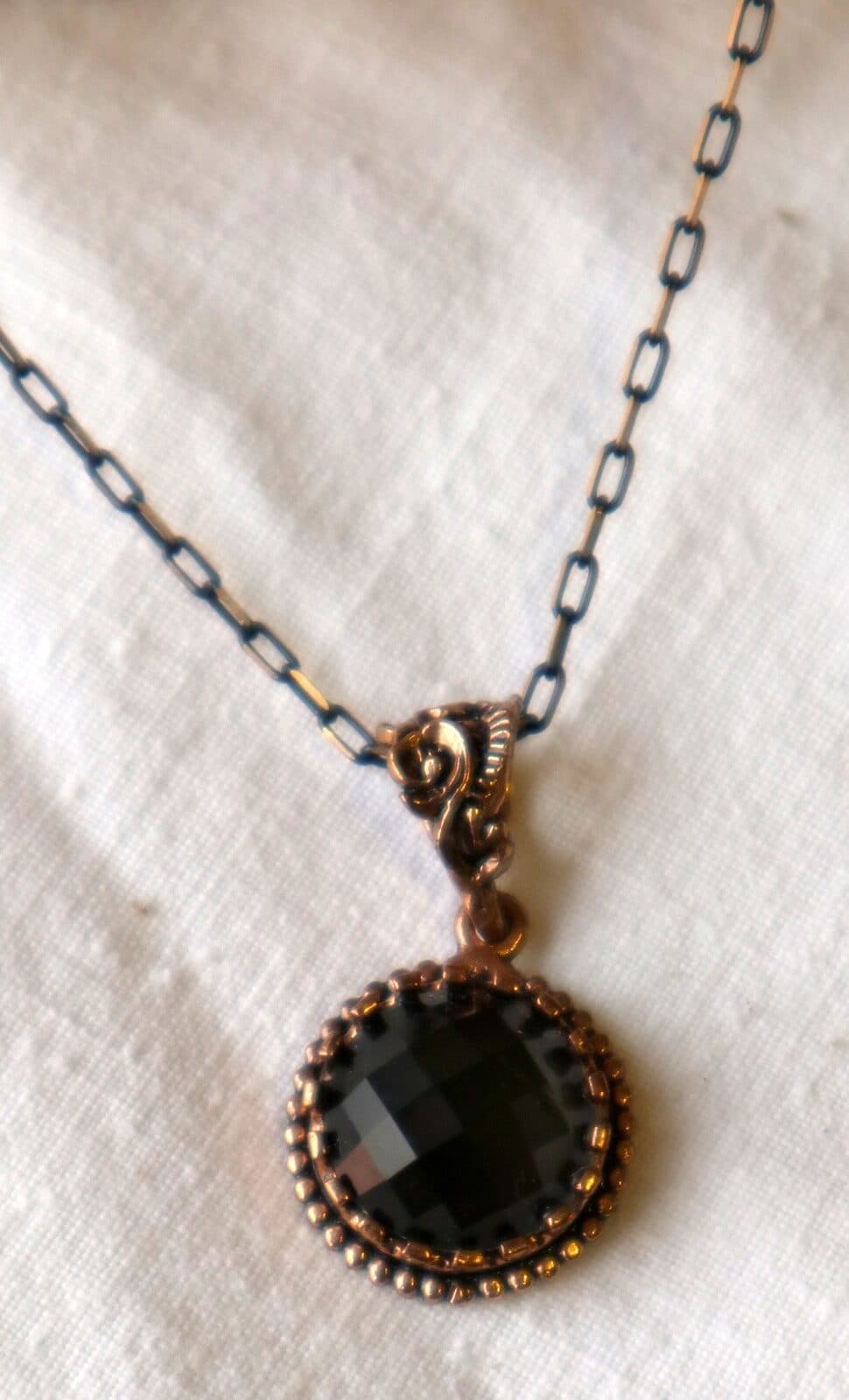 🌟 Collana in Bronzo con Zultanite Artificiale Cangiante – Artigianato Turco - 3