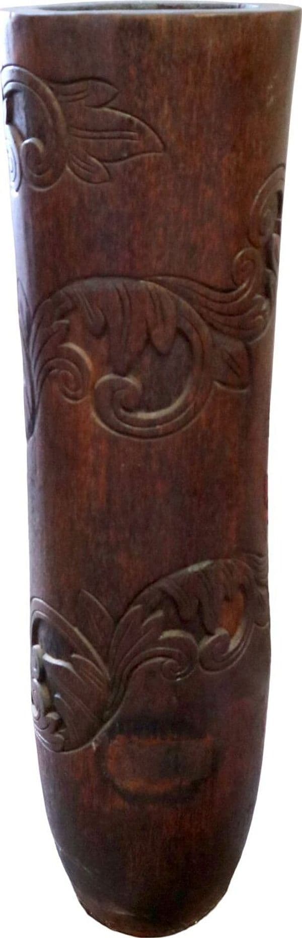 Vaso artigianale in legno di cocco scolpito a mano – Indonesia | Arredo naturale di grande impatto - 4