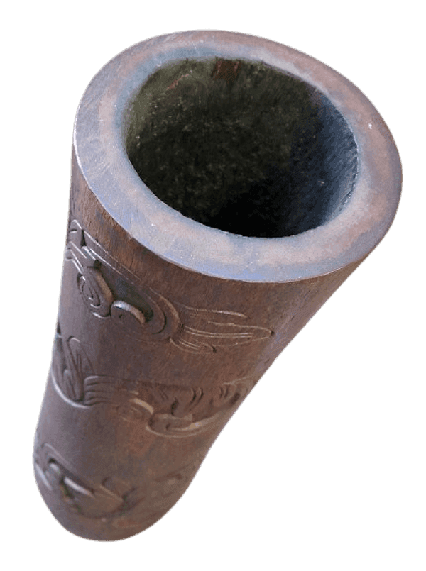 Vaso artigianale in legno di cocco scolpito a mano – Indonesia | Arredo naturale di grande impatto - 6