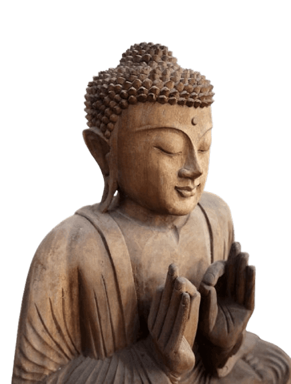 Scultura Buddha in Legno Suar 62 cm – Statua Artigianale Indonesiana Intagliata a Mano per Spa e Ambienti Zen - 7