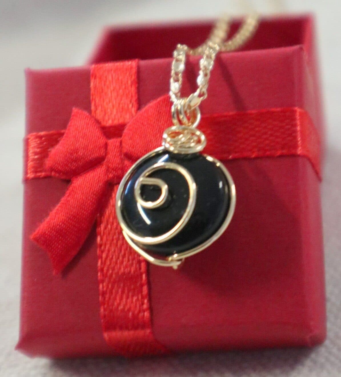 🖤 Collana Ossidiana Nera Oro – Protezione ed Eleganza in Miniatura 🖤 Acciaio galvanizzato oro anallergico – Pietra naturale - 2