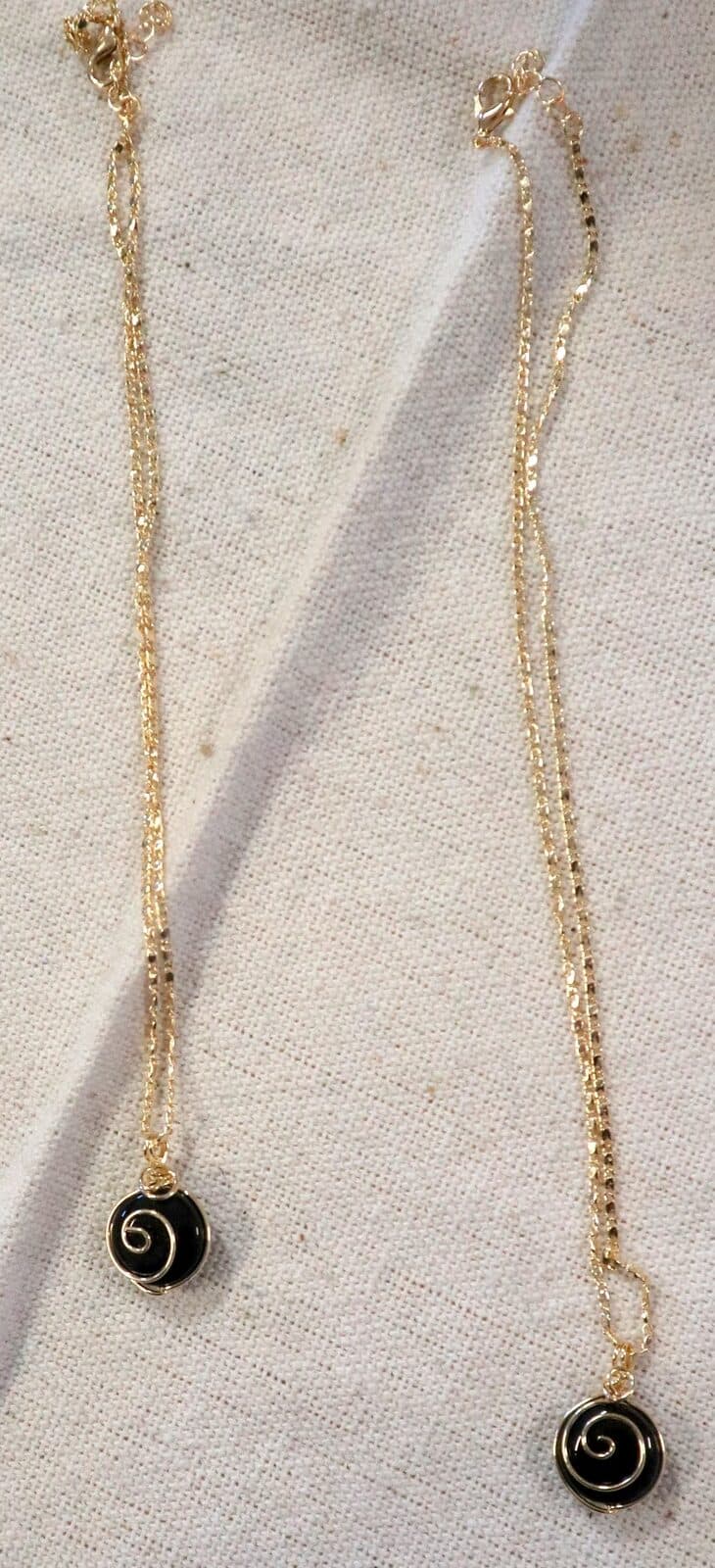 🖤 Collana Ossidiana Nera Oro – Protezione ed Eleganza in Miniatura 🖤 Acciaio galvanizzato oro anallergico – Pietra naturale - 3