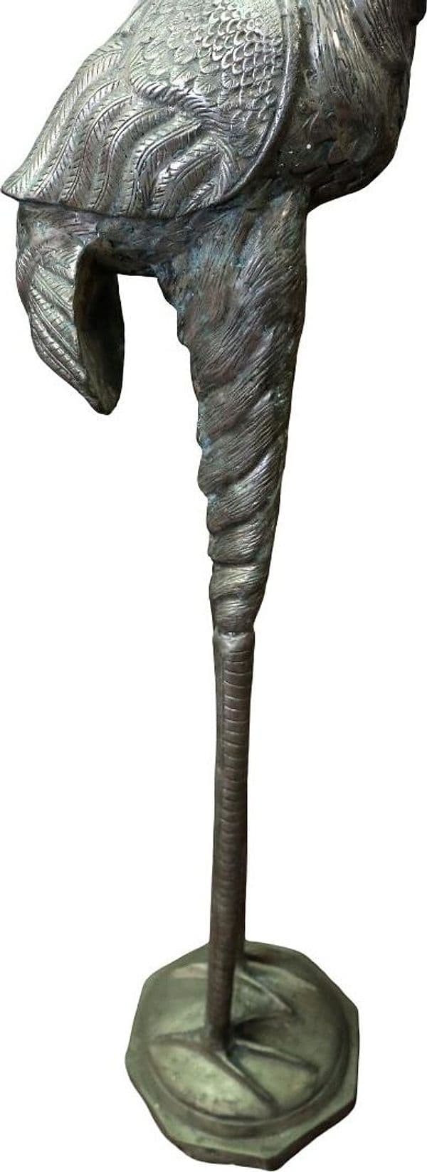 Scultura Airone in Metallo 150 cm – Statua Artigianale Fatta a Mano in Indonesia – Design Elegante - 4