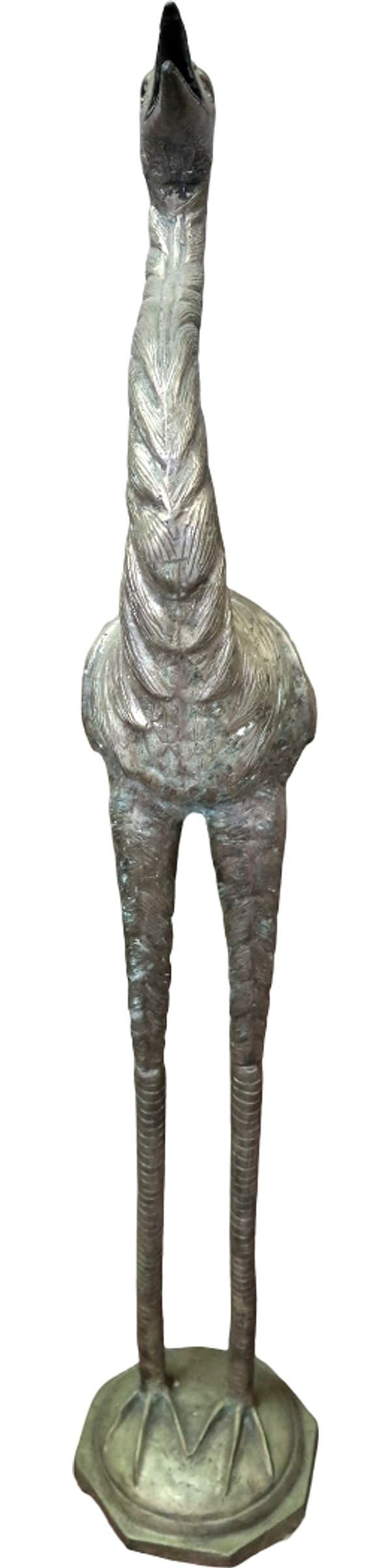Scultura Airone in Metallo 150 cm – Statua Artigianale Fatta a Mano in Indonesia – Design Elegante - 5