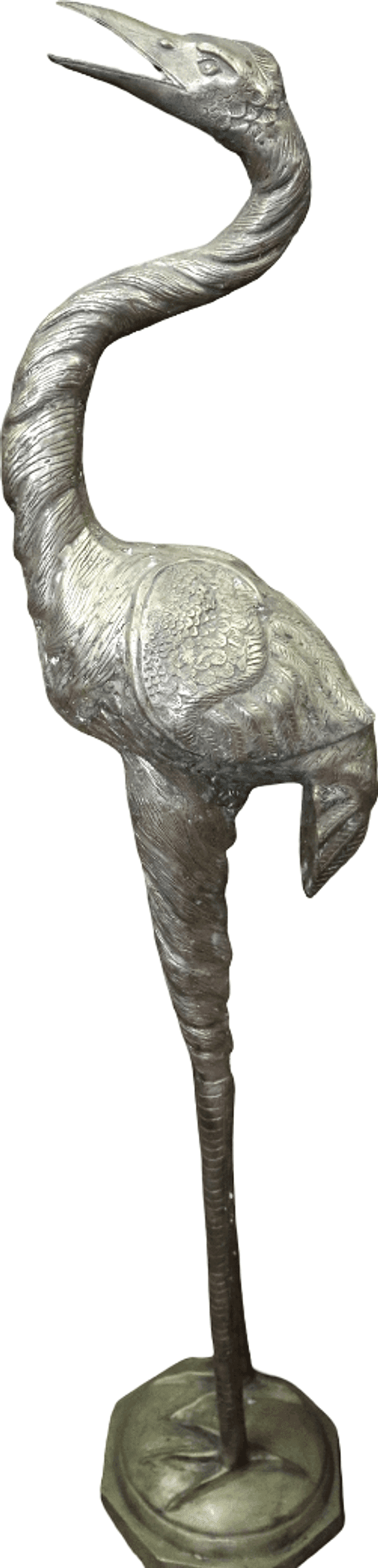 Scultura Airone in Metallo 150 cm – Statua Artigianale Fatta a Mano in Indonesia – Design Elegante - 6