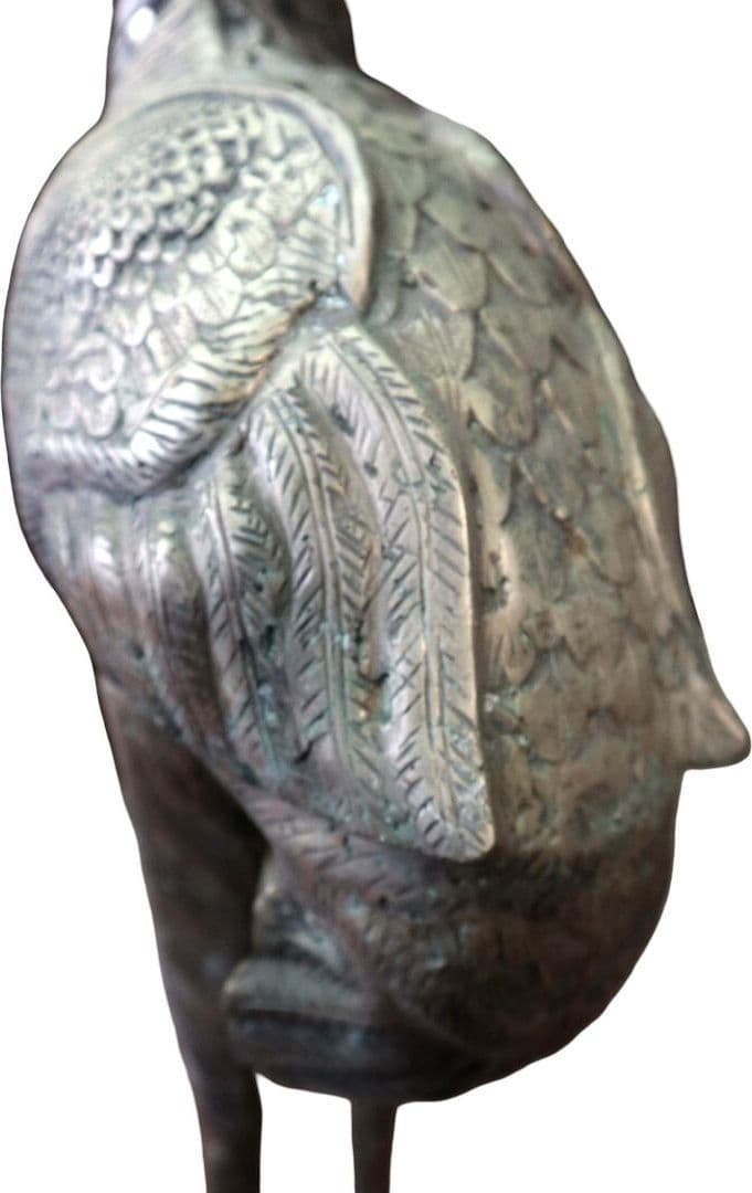 Scultura Airone in Metallo 150 cm – Statua Artigianale Fatta a Mano in Indonesia – Design Elegante - 7
