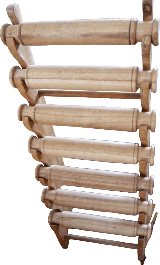 Espositore per Bracciali in Legno Artigianale – Porta Gioielli da Banco – Handmade Indonesia 29x18x75 cm - 4