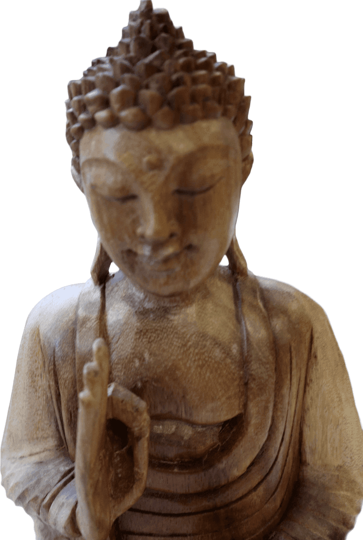 Buddha in legno di Suar – Statua artigianale indonesiana cm 30 h - 3