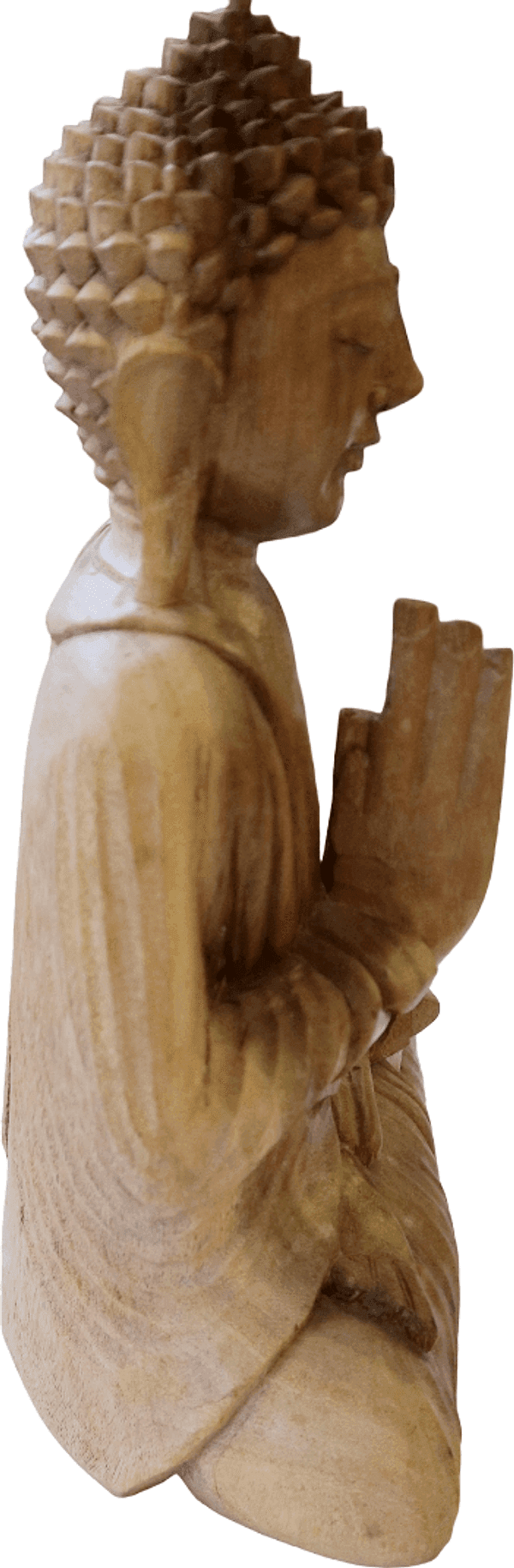 Buddha in legno di Suar – Statua artigianale indonesiana cm 30 h - 5