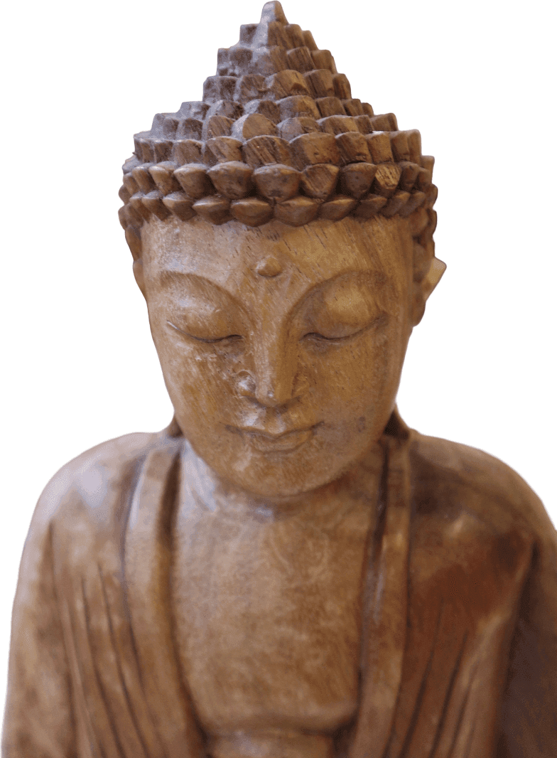 🧘 Buddha in legno di Suar – Dhyana Mudra – 32 cm - 3